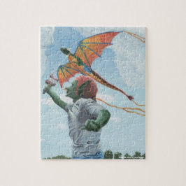 Goblin Flies Dragon Kite Small Fantasy Puzzle Pussel