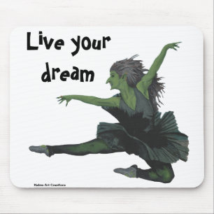 Goblin Girl Ballerina Dancer Fantasy Art Mouse Pad Musmatta