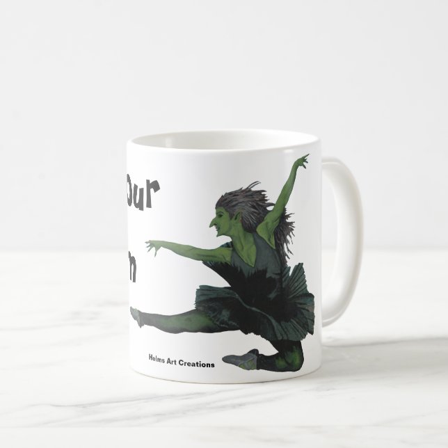 Goblin Girl Ballet Dancing Fantasy Art Coffee Mugg (Framsida höger)