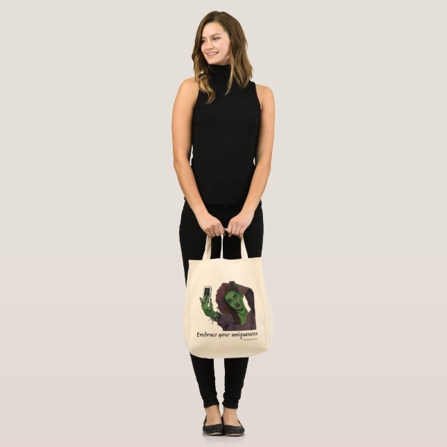 Goblin Girl Cell Mobil Selfie Tote Bag Tygkasse (Fram (modell))