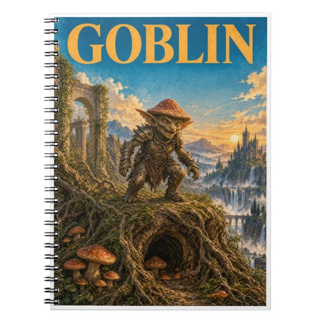 Goblin, gotisk fantasiväsen anteckningsbok (Framsidan)