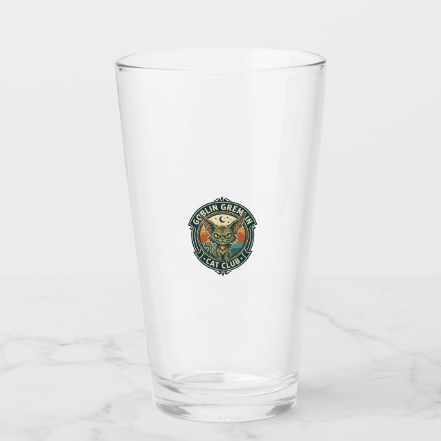 Goblin Gremlin Katt Söt Kisse Design - Goblin Grem Glaskopp (Framsida)