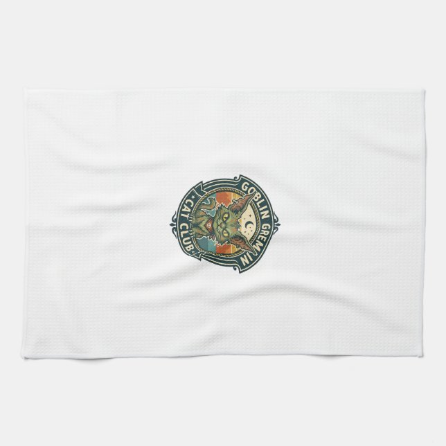 Goblin Gremlin Katt Söt Kisse Design - Goblin Grem Kökshandduk (Horisontell)