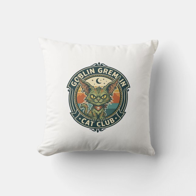 Goblin Gremlin Katt Söt Kisse Design - Goblin Grem Kudde (Framsida)
