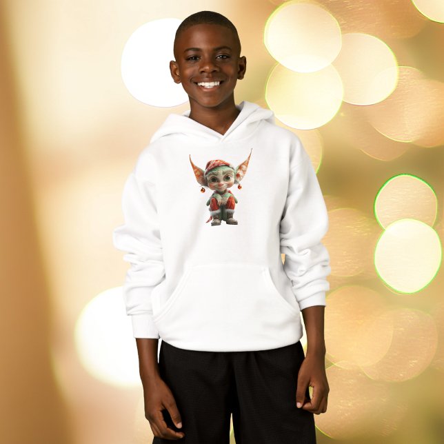 Goblin jul Elf Boy's Hoodie T Shirt (Skapare uppladdad)