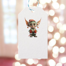 Goblin jul Elf White Gift Märkres
