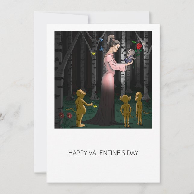 Goblin Kärlek Valentines day Kort (Framsida)