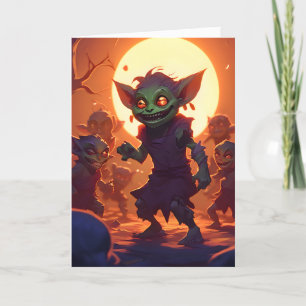 Goblin Kids Halloween Helgkort