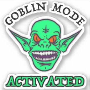 Goblin-läge aktiverat klistermärken