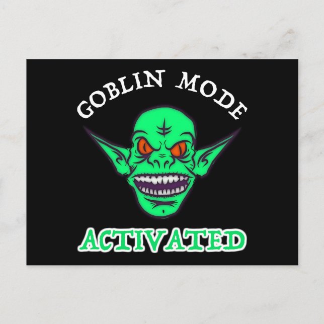 Goblin-läge aktiverat vykort (Framsida)