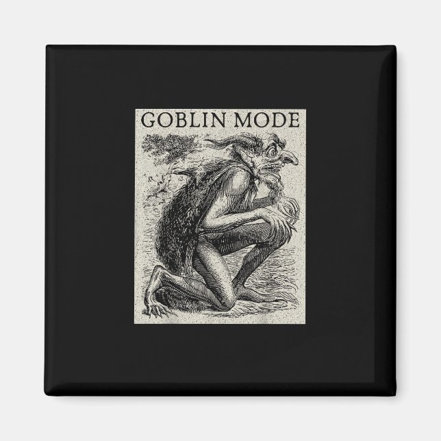 Goblin Mode Goblincore Fairycore Medeltida Grunge Magnet (Framsidan)