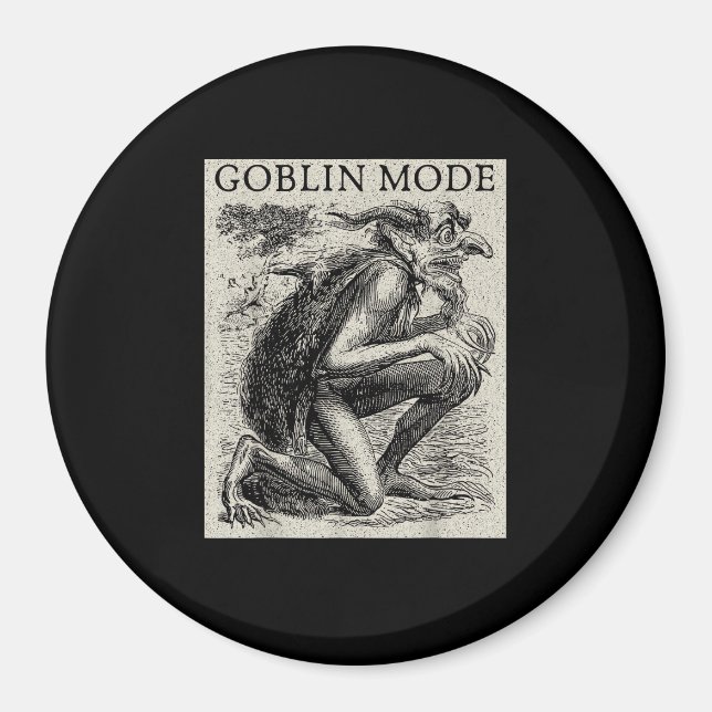 Goblin Mode Goblincore Fairycore Medeltida Grunge Magnet (Framsidan)