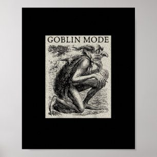 Goblin Mode Goblincore Fairycore Medeltida Grunge Poster