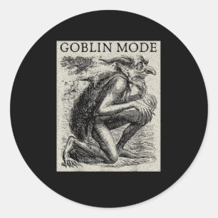 Goblin Mode Goblincore Fairycore Medeltida Grunge Runt Klistermärke