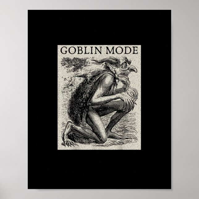 Goblin Mode Goblincore Fairycore Medieval Grunge Poster (Framsidan)
