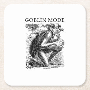 Goblin Mode Goblincore Vintage Estetik Rolig Av Underlägg Papper Kvadrat