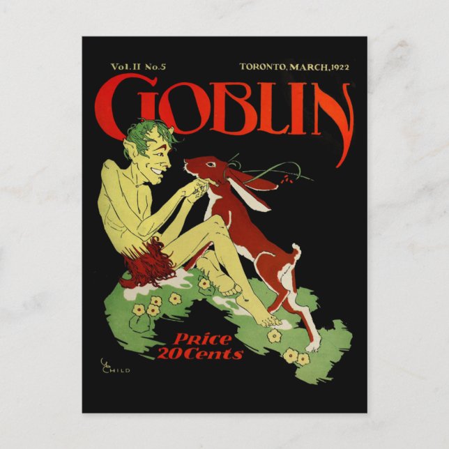 Goblin och kanin vykort (Framsida)