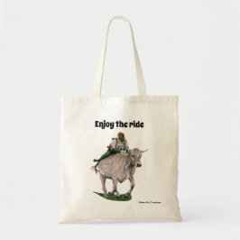 Goblin Rider Ox Racer Fantasy Art Budget Tote Bag Tygkasse