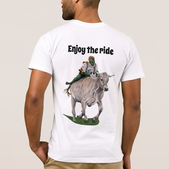 Goblin Rider Ox Racer Fantasy Art Shirts T Shirt (Baksida)