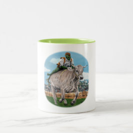 Goblin Rider Ox Tävla Fantasy Art Coffe Mugg