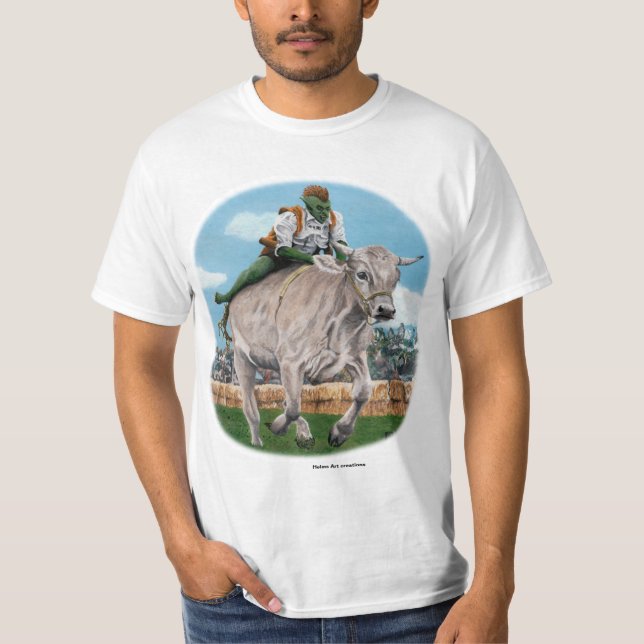 Goblin Rider Ox Tävla Fantasy Art T-shirt (Framsida)