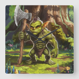 Goblin skogsvaktare. fyrkantig klocka