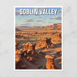 Goblin Valley State Park Utah Sunset Vykort