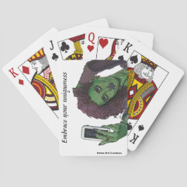 Goblin Woman Mobil Selfie Fantasy Art Cards Casinokort