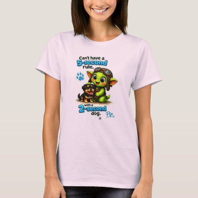 Goblinantics™ Pip™ & The Two‑Second Pup - T-Shirt (Framsida)