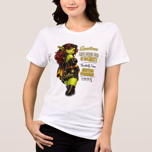 Goblinantics™ — Saffron™: Livet Biter T Shirt (Framsida)