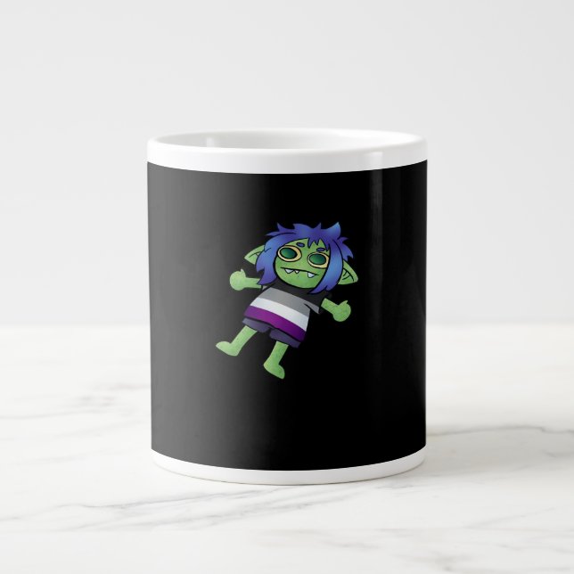 Goblincore Asexuell Stolthet Goblin Classic Jumbo Mugg (Framsidan)