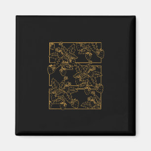 Goblincore Cottagecore Academia Estetik Jordgubbe Magnet