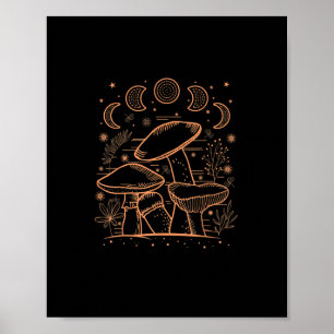 Goblincore Estetisk Svamp Svampar Akademia Poster