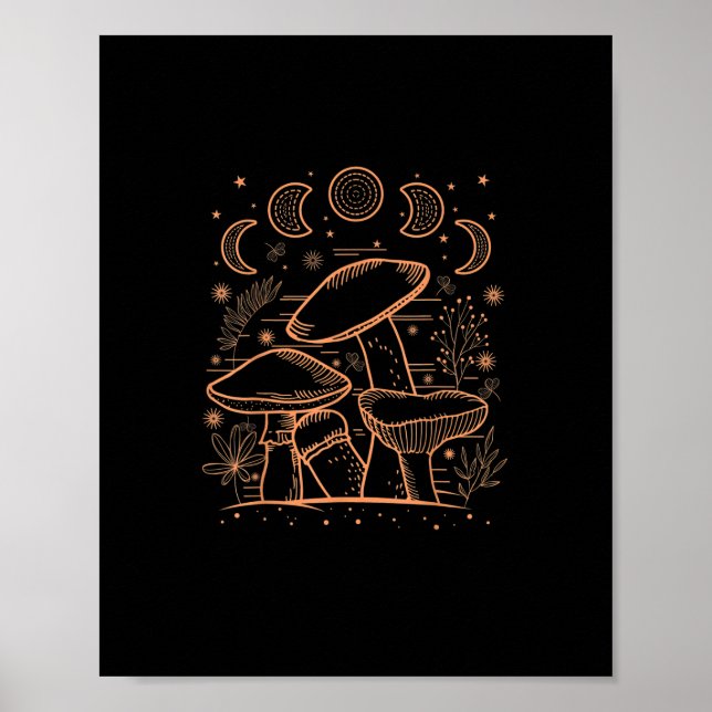 Goblincore Estetisk Svamp Svampar Akademia Poster (Framsidan)