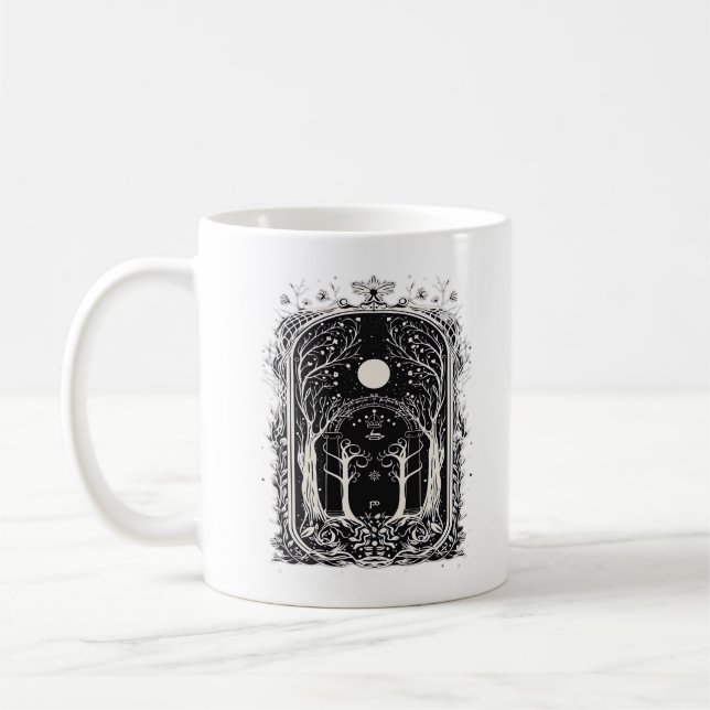 Goblincore Fantasy Gate To  Classic Kaffemugg (Vänster)