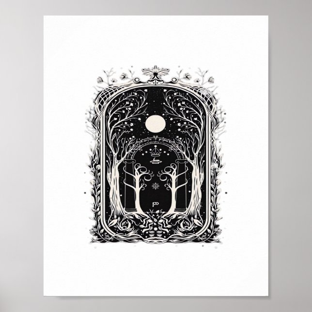 Goblincore Fantasy Gate To  Classic Poster (Framsidan)