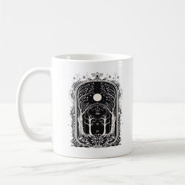 Goblincore Fantasy Port till Klassisk Kaffemugg (Vänster)