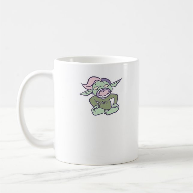 Goblincore Fart Goblin Classic Kaffemugg (Vänster)