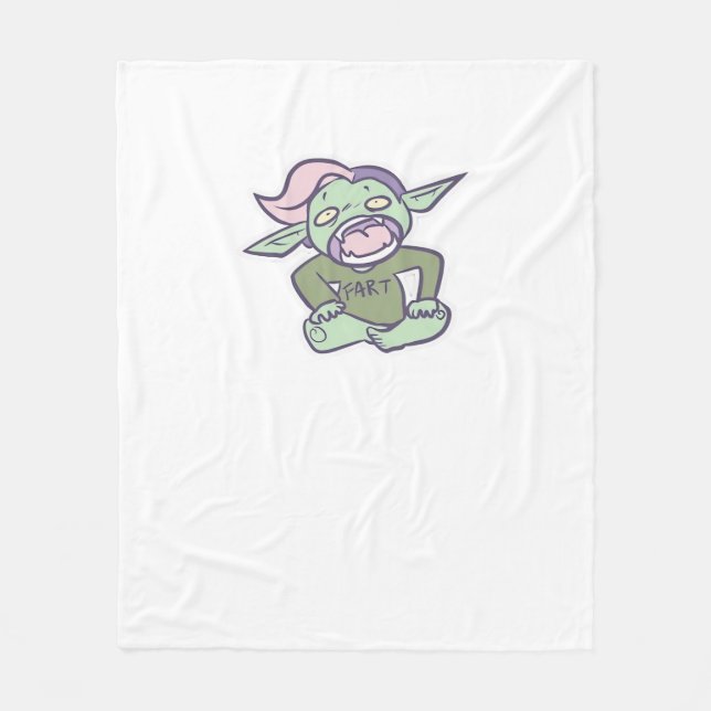 Goblincore Fart Goblin Klassiker Fleecefilt (Framsidan)