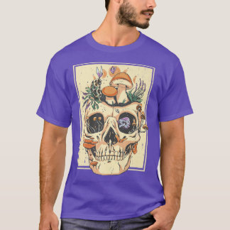 Goblincore Flowers Skeleton Natur T Shirt