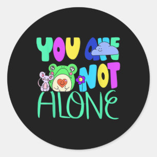 Goblincore Frog Aesthetic Mental Health Awareness Runt Klistermärke