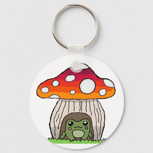 Goblincore Frog Classic Retro Appeal Nyckelring (Framsida)