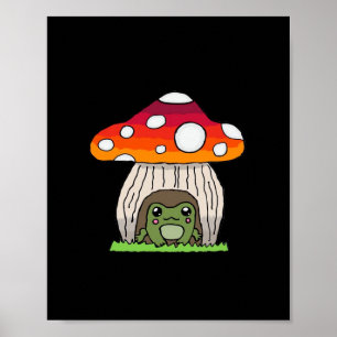 Goblincore Groda Klassisk Retro Tilltalande Poster