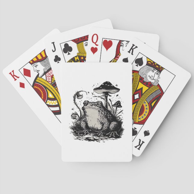 Goblincore Groda Minimal Klassisk Design Casinokort (Baksidan)