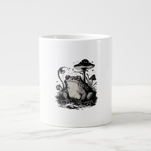 Goblincore Groda Minimal Klassisk Design Jumbo Mugg (Framsidan)
