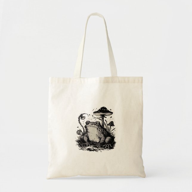 Goblincore Groda Minimal Klassisk Design Tygkasse (Framsidan)
