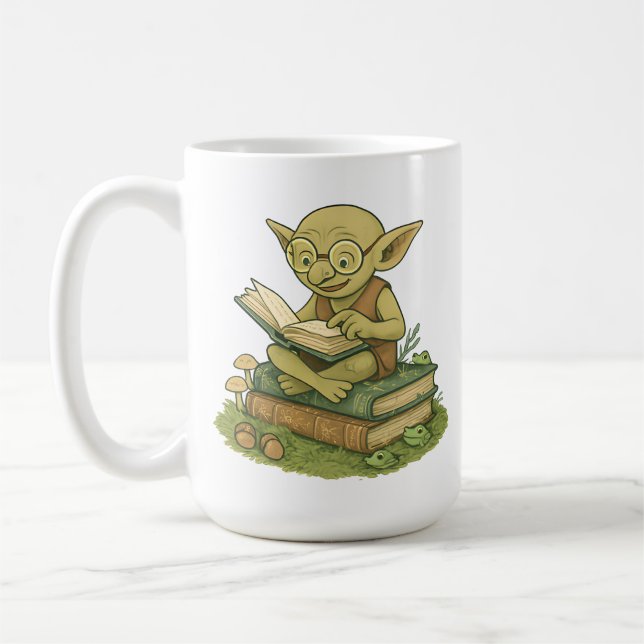 Goblincore Reading Club Fairy Books Kaffemugg (Vänster)