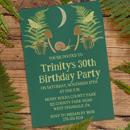 Goblincore Snigel och Anpassningsbar av svampar Inbjudningar