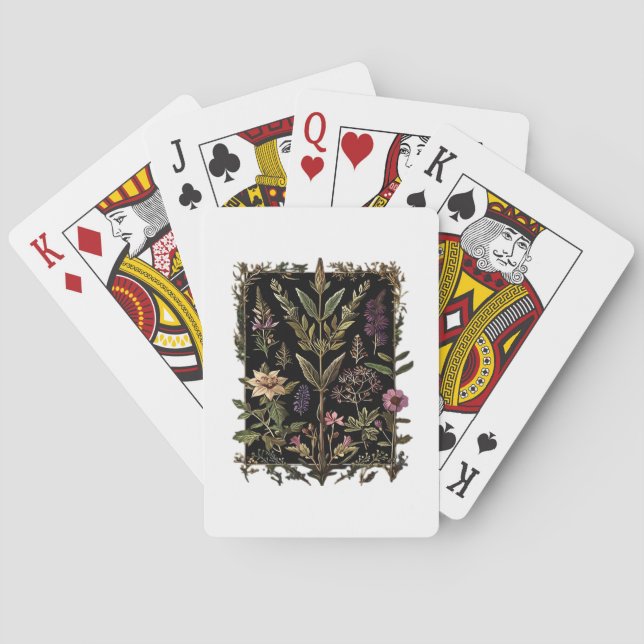 Goblincore Victorian Häxa Örter Klassisk Casinokort (Baksidan)