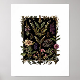 Goblincore Victorian Häxa Örter Klassisk Poster